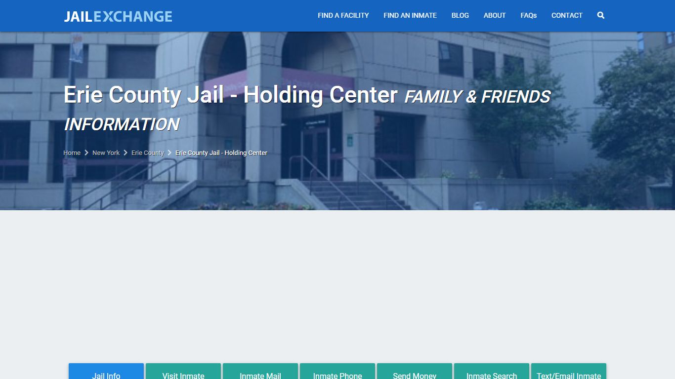 Erie County Jail - Holding Center NY | Booking, Visiting, Calls, Phone